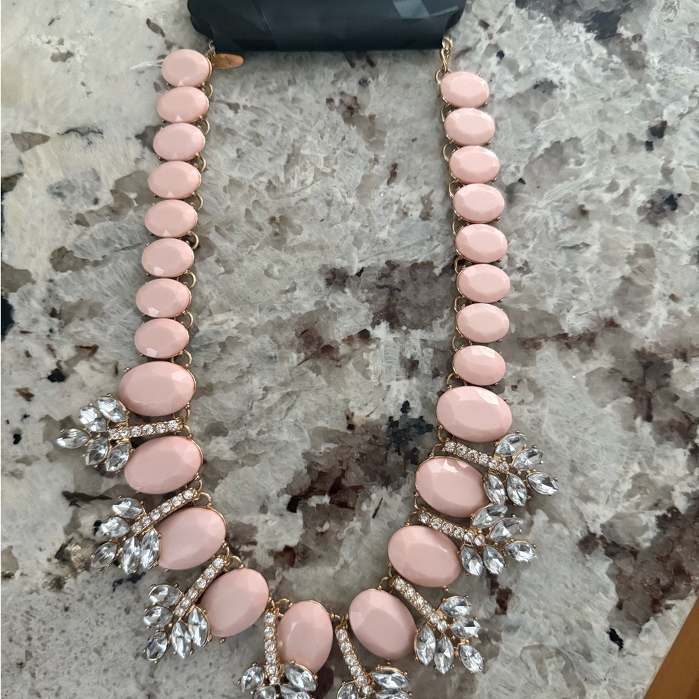 New York & Company Blush and Gold Necklace